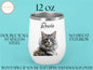 Customized Cat Portrait Wine Tumbler, Custom Cat Tumbler For Cat Lovers’ Birthday Gift, Fur Parent Tumbler, Custom Gifts For Cat's Week Gift