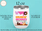 Drunkin Grownups Tumbler, Donut Wine Tumbler For Donut Lovers Birthday, Funny Donut Tumbler, Donut Squad Tumbler, Donut Party Tumbler