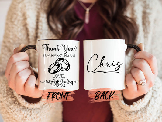 Officiant Gift, Thank You For Marrying Us Mug For Wedding Officiant Wedding Day, Officiant Gift, Officiant Mug, Wedding Officiant Men Women
