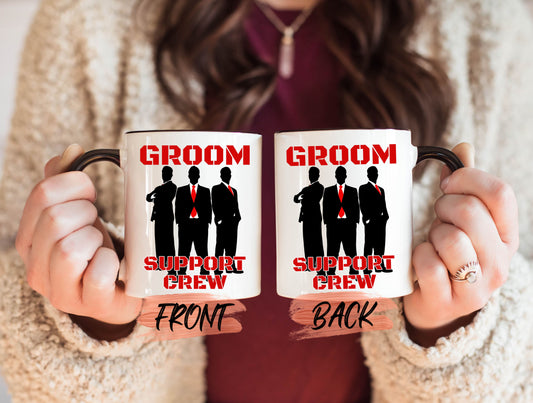 Support Crew, Funny Groomsmen Grooms Wolf Pack Gift Mug For Men Wedding’s Day, Groom Squad Mug, Grooms Men Mug, Groomsman Mugs, Team Groom