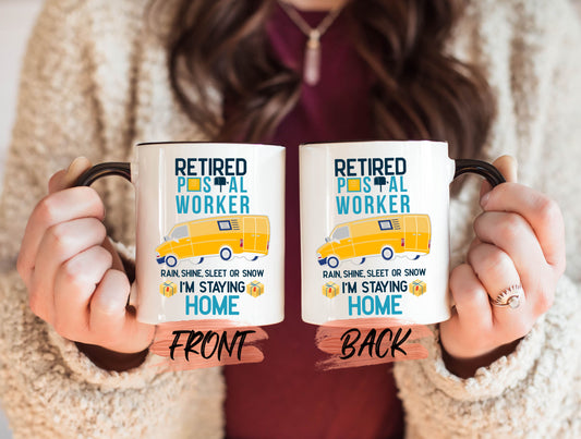 Postal Worker Mug, Retirement Coffee Gifts Retired Mug For Men & Women Retirement Day, Coworker Retirement, Friend Retirement, Retired Mug