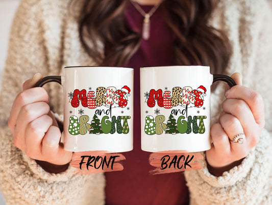 Merry And Bright Mug, Christmas Coffee Mug For Men And Women, Merry Christmas, Holiday Mug, Secret Santa Gift, Winter Mug For Holiday 2023