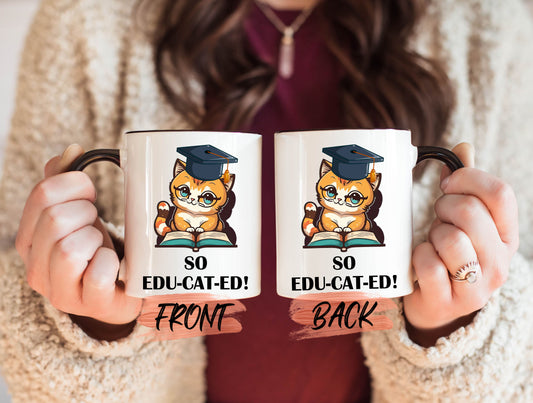 Cat Graduation Mug, Graduation Masters Degree High School Grad Mug For Her Graduation, Graduation Mug, High School Grad Mug For Cat Lover