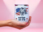 American Eagle Flag Wine Tumbler, For Patriots Day Gifts Tumbler For Him/Her Patriots Day, USA Flag Tumbler, USA Tumbler, 1776 Wine Tumbler