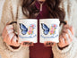 Butterfly Gift, Butterfly With Roses Mug For Butterfly Lovers Birthday, Butterfly Mug, Butterfly Coffee Cup, Butterfly Mug Gift For Women
