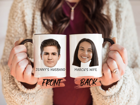 Husband And Wife Mug, Personalized Photo Mug For Couples’ Christmas Gift, Picture Mug, Couple Mug, Custom Photo Mug For Husband And Wife