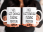 Vegan Gift, Yes I Get Enough Protein Mug For Vegetarian, Vegan AF, Vegetarian Gifts, Vegan Gifts, Best Vegan Gift For Women
