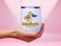 Retro Flowers Wine Tumbler, Bridesmaid Retro Gift Tumbler For Wedding Day Gift, Wedding Tumblers, Personalized Gifts For Bridesmaid