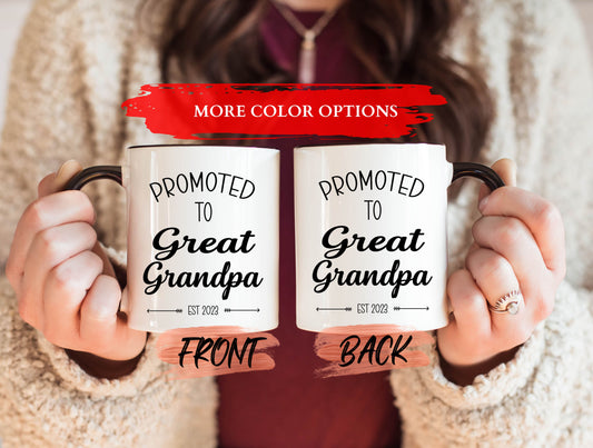Promoted To Great Grandpa Mug, Great Grandpa Gift Mug For Great Grandpops Father’s Day, Great Grandpa Gift, Great Grandad Cup, Great Grandad