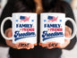 Family Friends Freedom Mug, Patriot's Day Mug For Friends Independence Day Gift, American Flag Mug, Mug for Patriot, USA Mug For Men & Women