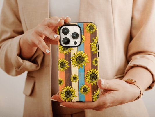 Retro Sunflowers Phone Case, Retro Phone Case For Women Christmas Gift, 90s Phone Case, 70s Phone Case, Sunflower Phone Case For Her