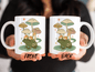 Retro Cottagecore Mug, Cottagecore Mug For Men And Women Christmas Gift, Mushroom Mug, Cottagecore Frog, Frog Mug, Retro Mug For Him/Her