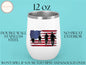 Land Of The Free Wine Tumbler, 4th Of July Wine Tumbler For Patriotic Independence Day Gift, Veterans Tumbler, Military Tumbler, USA Flag