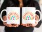 It Takes A Big Heart Mug, Back To School Mug For Students And Teachers First Day Of School, Teacher Coffee Mug, Personalized Rainbow Mug