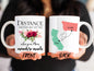Distance Means So Little Mug, Mother Daughter Gift Long Distance Mug For Mom Birthday, State To State Mug, Long Distance Cup For Mom