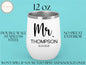 Mr And Mrs Wine Tumblers, Mr And Mrs Couples Tumblers For Couple’s Honeymoon Gift, Personalized Couples Tumblers For Newly Weds