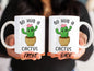 Go Hug A Cactus Mug, Cactus Mug For Succulent Lovers Birthday Gift, Succulent Mug, Succulent Coffee Mug, Cute Cactus Gift, Funny Cactus Mug