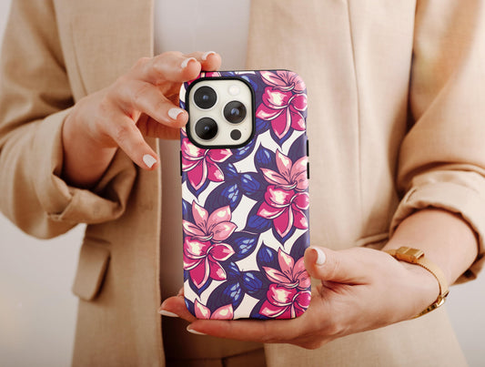 Floral Prints Phone Case, Kawaii Floral Phone Case For Women Birthday Gift, Flower Phone Case, Girly Phone Case, Floral Phone Case For Her