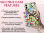 Cat Doodle Phone Case, Cat Phone Case For Cat Lovers’ Christmas Gift, Cat Meow Phone Case, Doodle Phone Case, Cat Phone Case For Cat Lovers