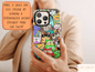 Cat Doodle Phone Case, Cat Phone Case For Cat Lovers’ Christmas Gift, Cat Meow Phone Case, Doodle Phone Case, Cat Phone Case For Cat Lovers