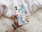 Blue Carnation Phone Case, Kawaii Floral Phone Case For Women Christmas, Botanical Phone Case, Flower Phone Case, Cute Phone Case For Her