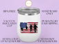 Land Of The Free Wine Tumbler, 4th Of July Wine Tumbler For Patriotic Independence Day Gift, Veterans Tumbler, Military Tumbler, USA Flag