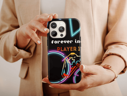 Forever In 2 Player Mode Phone Case, Couple Phone Case For Couples’ Matching Phone Cases Anniversary Gift, Matching Cases For Couple Gamer