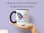 Butterfly Gift, Butterfly With Roses Mug For Butterfly Lovers Birthday, Butterfly Mug, Butterfly Coffee Cup, Butterfly Mug Gift For Women