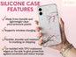 Sakura Blossom Phone Case, Floral Phone Case For Women Birthday, Kawaii Phone Case, Trendy Phone Case, Girly Phone Case For Flower Lover