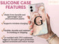 Marble Name Phone Case, Custom Name With Background Phone Case For Women Birthday, Initial Phone Case, Marble Print, Monogram Phone Case