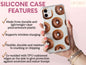 Chocolate Donut Phone Case, Chocolate Phone Case For Men And Women Christmas Gift, Kids Phone Case, Donut Phone Case For Chocolate Lover