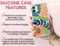 Tropical Flowers Phone Case, Kawaii Floral Phone Case For Women Birthday Gift, Floral Phone Case, Tropical Phone Case, Girly Phone Case