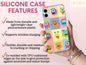 Monster Cartoon Creature Phone Case, Monster Phone Case For Men And Women Birthday, Cartoon Monster, Cute Monster Case For Him & Her
