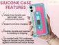 Custom Cassette Tape Phone Case, Custom Music Cellphone Case For Men & Women Christmas, Cassette Tape, Custom Phone Case For Music Lovers