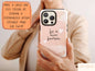 Be A Nice Human Phone Case, Quote Phone Case For Women Birthday Gift, Pink Phone Case, Minimalist Case, Phone Case Aesthetic For Her