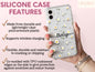 Personalized Daisy Phone Case, Daisy Flower Print Phone Case For Her Birthday Gift, Daisy Print Case, Custom Name Phone Cases For Women