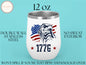 American Eagle Flag Wine Tumbler, For Patriots Day Gifts Tumbler For Him/Her Patriots Day, USA Flag Tumbler, USA Tumbler, 1776 Wine Tumbler