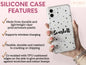 Personalized Stars Phone Case, Star Phone Case For Men And Women, Stars Pattern Case, Night Stars Case, Custom Name Phone Case For Women