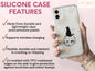 Celestial Cats Phone Case, Couple Phone Case For Couples’ Matching Phone Cases Anniversary Gift, Couple Cat Case, Custom Cases For Couples