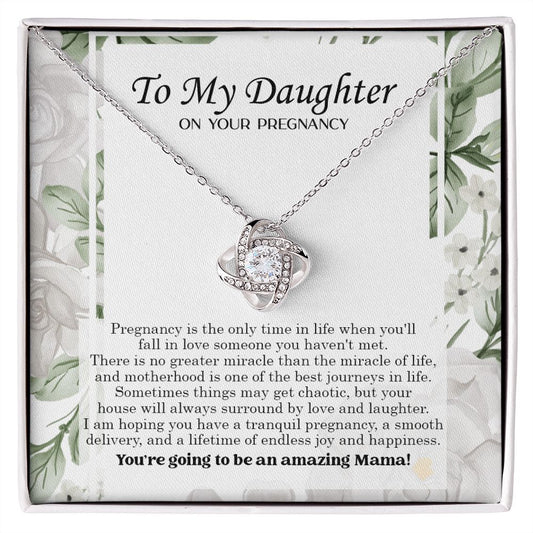 Daughter Pregnancy Gift Necklace For Daughters' Baby Shower Gift