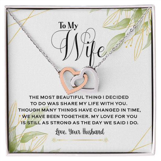 To My Wife Necklace For Wives' Anniversary Gift