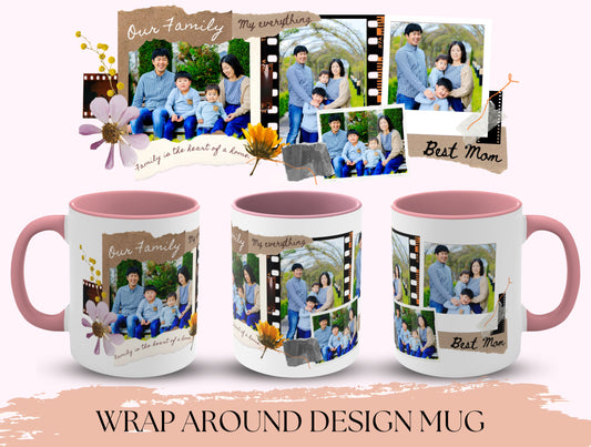 Every Family Has A Story Mug, Mom Customizable Mug Photo Collage For Mother’s Day Gift, Mom Coffee Mug, Mugs For Mom, Custom Photo Mug