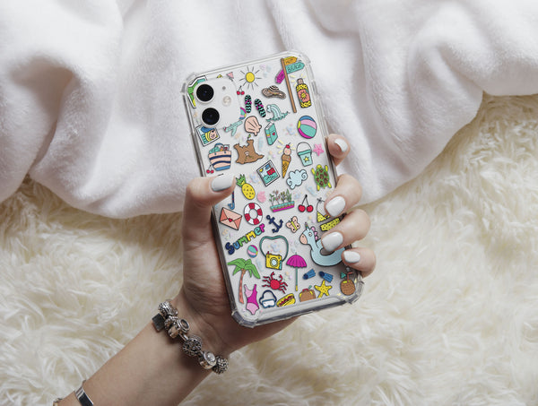 Vacation Ready – Beach Doodle Phone Case