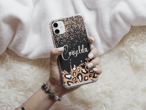 Glitter Leopard Phone Case – Personalized Glam Animal Print