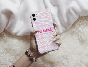 Cyber Aesthetic Phone Case – Y2K Holographic Design