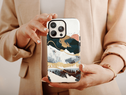 Mountain Abstract Print Phone Case, Mountain Phone Case For Men And Women Christmas Gift, Nature Phone Case, Mountains Phone Case For Camper