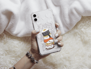 Funny Kawaii Phone Case – Cute Smiling Sushi for Food Lovers