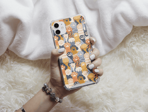 Cat Paw Print Phone Case – Cute Colorful Paw Pattern Cat Lover Gift