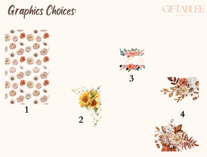 Custom Floral Name Phone Case – Personalized Botanical Flower Design