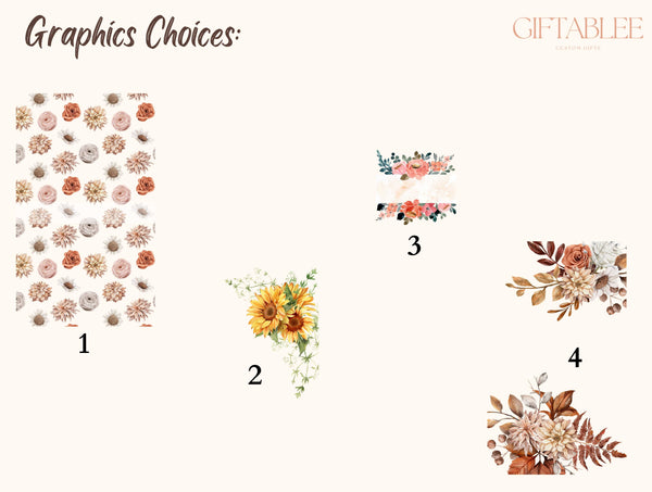 Custom Floral Name Phone Case – Personalized Botanical Flower Design